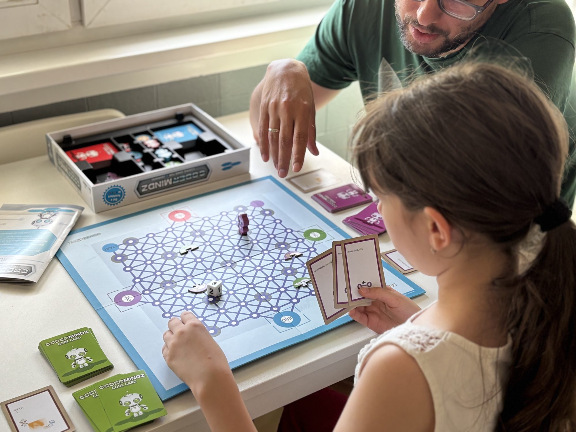 Máté’s daughter (9) is an important playtester for the PlayWise Education team